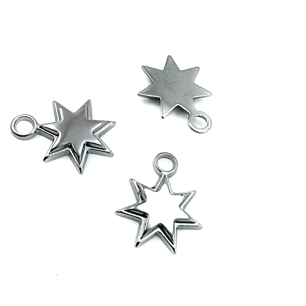 Double Layer Star Shaped Zipper Puller 16 mm