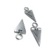 Zipper Pull 4 cm With Black Epoxy Triangle Shape Zipper Pulls for Coats and Jackets E 1787