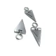 Zipper Pull 4 cm With Black Epoxy Triangle Shape Zipper Pulls for Coats and Jackets E 1787