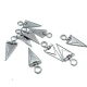 Zipper Pull 4 cm With Black Epoxy Triangle Shape Zipper Pulls for Coats and Jackets E 1787