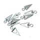 Zipper Pull 4 cm With Black Epoxy Triangle Shape Zipper Pulls for Coats and Jackets E 1787