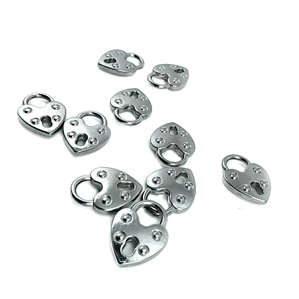 Fermuar Elciği Kalp Şekil 19 mm x 14 mm  E 475