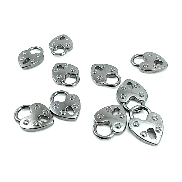 Fermuar Elciği Kalp Şekil 19 mm x 14 mm  E 475