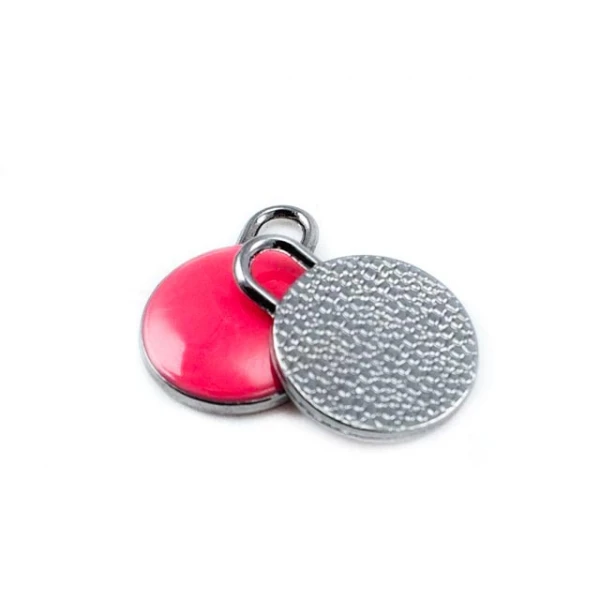 20 mm Enamel / Colored Zipper Pull front and detail view