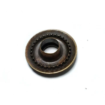 Patterned zinc alloy metal eyelet with diameter 34 mm E 377 Patterned zinc alloy metal eyelet with diameter 34 mm E 377
