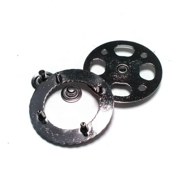 Round and patterned metal studs button diameter 38 mm