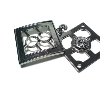 Snap Fasteners Patterned and Stylish Metal Snap Button 42 x 42 mm E 1310