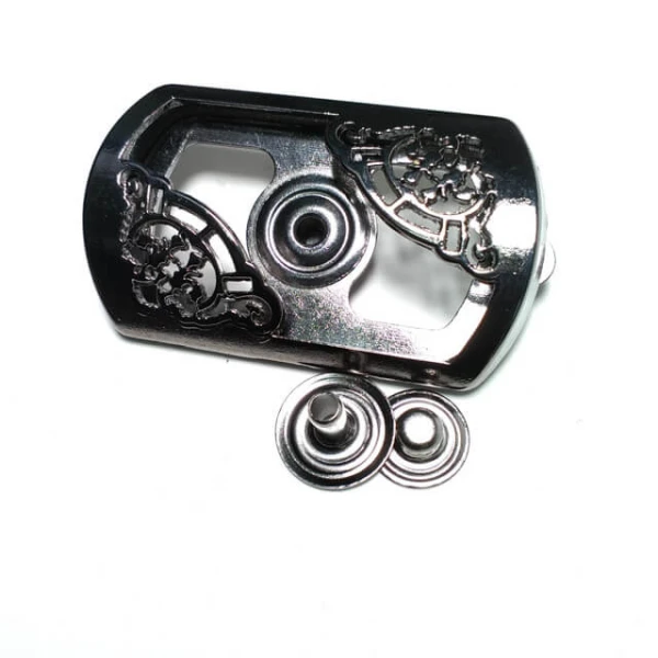 Metal Rectangular Frame Double Piece Snap Button Button 46 x 27 mm Metal Rectangular Frame Double Piece Snap Button Button 46 x 27 mm