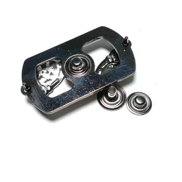 Metal Rectangular Frame Double Piece Snap Button Button 46 x 27 mm