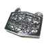 Stylish patterned metal snap button 45 x 32 mm