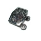 Stylish patterned metal snap button 45 x 32 mm