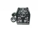 Stylish patterned metal snap button 45 x 32 mm