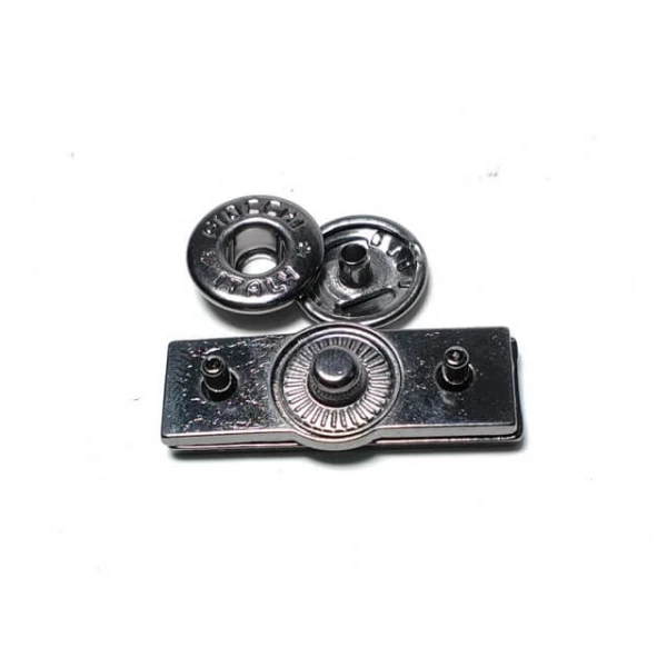 Double Piece Metal Snap Button Button Rectangular Shape 30 x 10mm