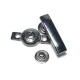 Rod shape double track snap button 30 x 7 mm