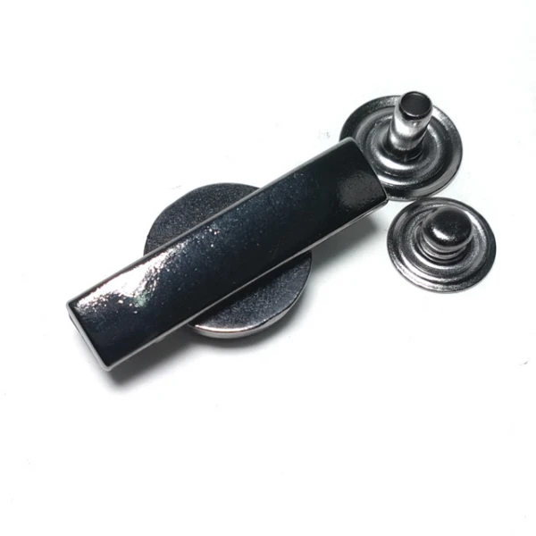 Rod shape double track snap button 30 x 7 mm