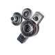 Rod shape double track snap button 30 x 7 mm