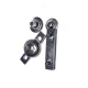 Rod shape double track snap button 30 x 7 mm