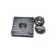 Square snap button 25 x 25 mm