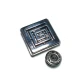 Square double piece snap button 30 x 30 mm