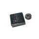 Square double piece snap button 30 x 30 mm