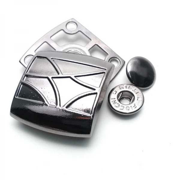 30 x 30 mm Çift parça kare çıtçıt düğme
