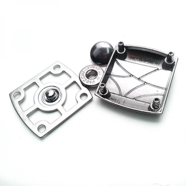 30 x 30 mm Çift parça kare çıtçıt düğme