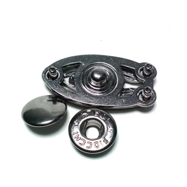 Oval double piece snap button 30 x 17 mm