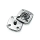 Sewing zinc alloy square studs button 17 mm kare 1919