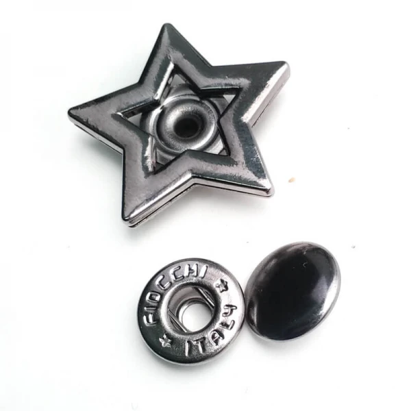 Kaban Çıtçıtı Yıldız Şekil Çıtçıt Düğme 25 mm Е 1985