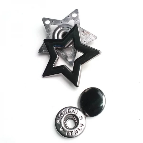 Kaban Çıtçıtı Yıldız Şekil Çıtçıt Düğme 25 mm Е 1985