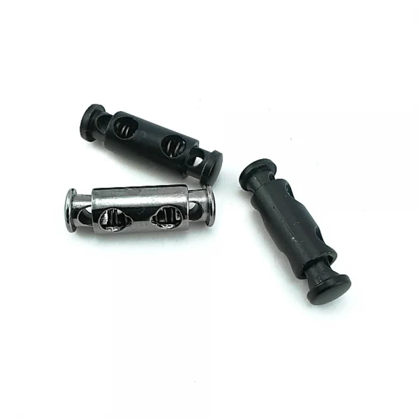 Çift Delikli Stoper Uzunluk 24 mm  Kordon Girişi 4 mm E 1365