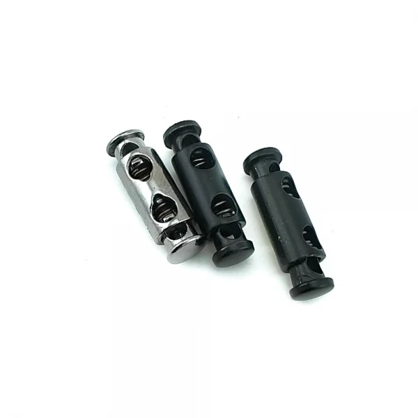 Çift Delikli Stoper Uzunluk 24 mm  Kordon Girişi 4 mm E 1365