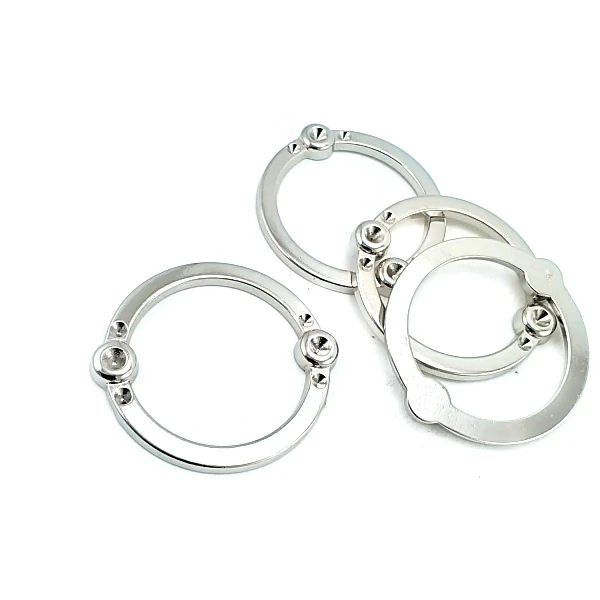 36 mm Enamel / Colored Ring / Metal Frame front and detail view
