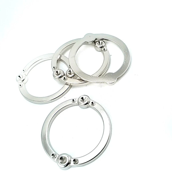 36 mm Enamel / Colored Ring / Metal Frame front and detail view