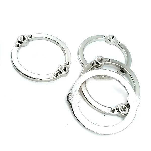 36 mm Enamel / Colored Ring / Metal Frame front and detail view