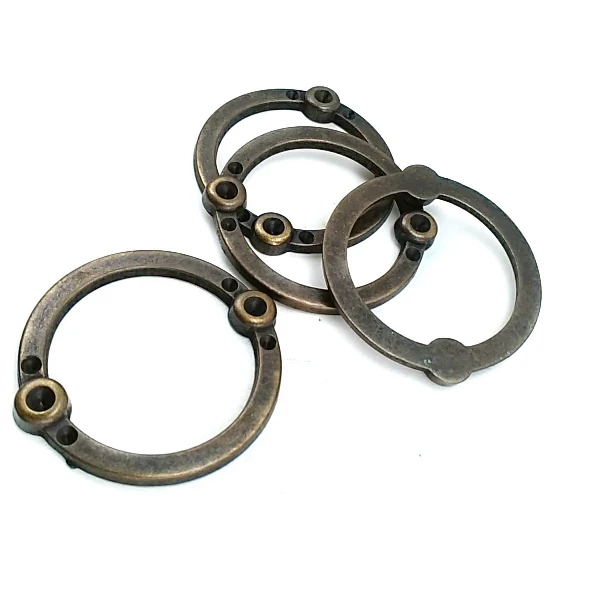 36 mm Enamel / Colored Ring / Metal Frame front and detail view