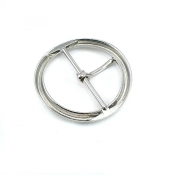 Center Bar Ring Buckle 3,5 cm Zamak Belt Buckle E 2126