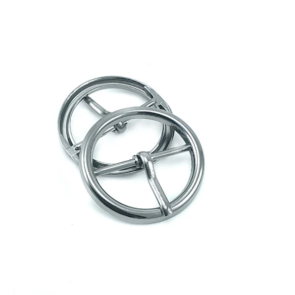 Belt Buckle - Round Ceneter Bar Buckle 3 cm E 2127