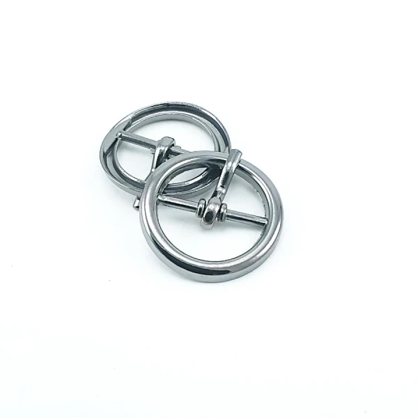 Center Bar Ring Buckle 20 mm Metal belt Buckle E 2129
