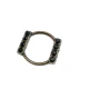 27 mm Rhinestone / Crystal Detail Ring / Metal Frame front and detail view