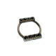 27 mm Rhinestone / Crystal Detail Ring / Metal Frame front and detail view