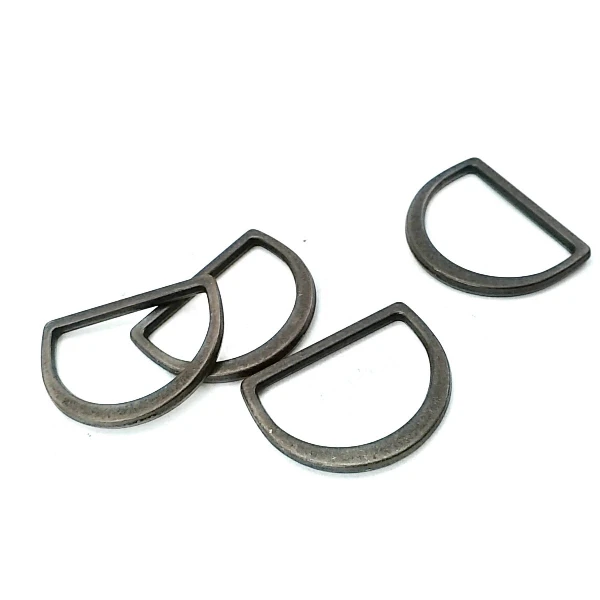 Metal D Ring  2.6 cm Non Welded Nickel Plated Loop Ring for Buckle Straps Bags Belt E 766