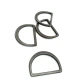 Metal D Ring  2.6 cm Non Welded Nickel Plated Loop Ring for Buckle Straps Bags Belt E 766