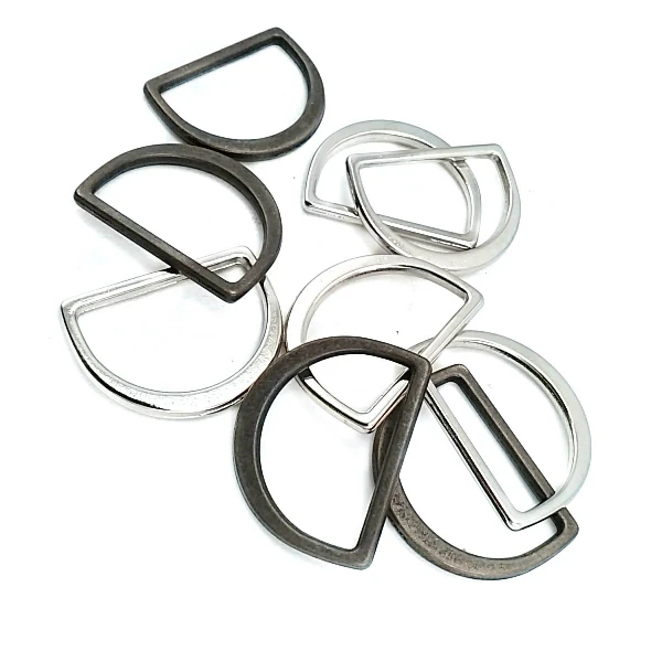 Metal D Ring  2.6 cm Non Welded Nickel Plated Loop Ring for Buckle Straps Bags Belt E 766
