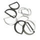 Metal D Ring  2.6 cm Non Welded Nickel Plated Loop Ring for Buckle Straps Bags Belt E 766
