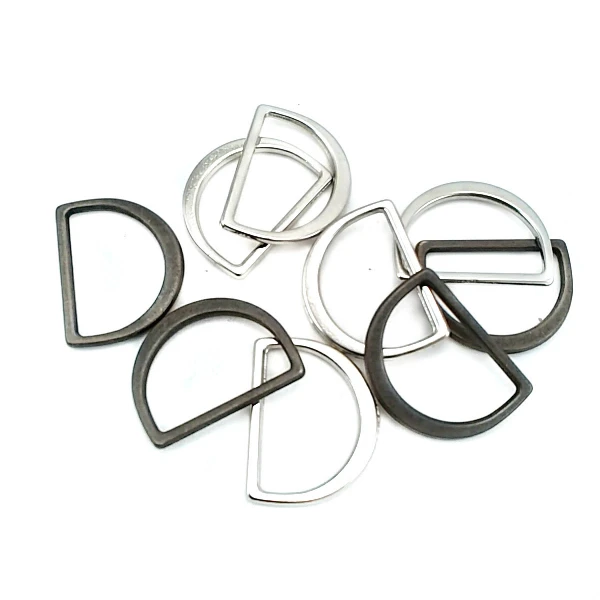 Metal D Ring  2.6 cm Non Welded Nickel Plated Loop Ring for Buckle Straps Bags Belt E 766
