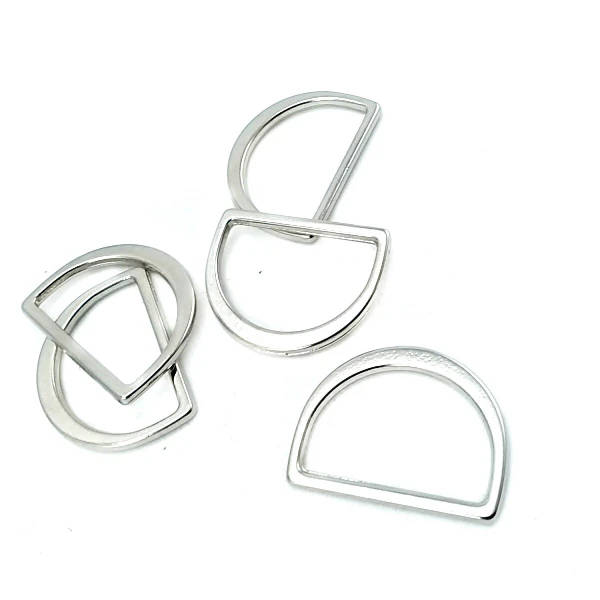 Metal D Ring  2.6 cm Non Welded Nickel Plated Loop Ring for Buckle Straps Bags Belt E 766