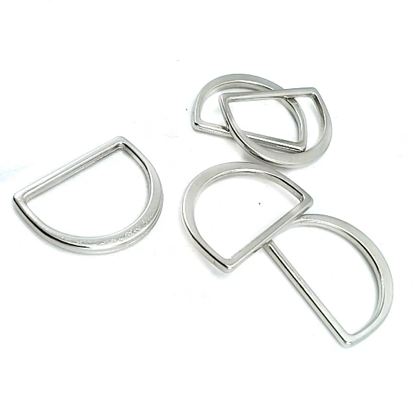 Metal D Ring  2.6 cm Non Welded Nickel Plated Loop Ring for Buckle Straps Bags Belt E 766