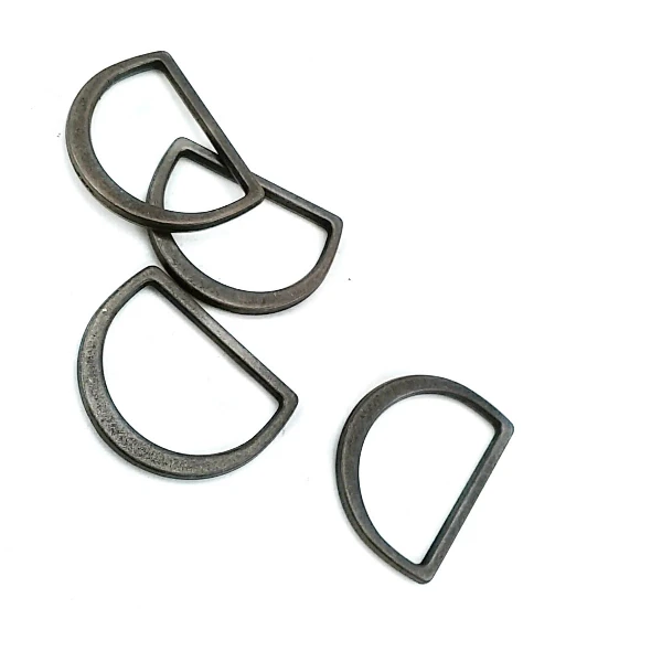 Metal D Ring  2.6 cm Non Welded Nickel Plated Loop Ring for Buckle Straps Bags Belt E 766