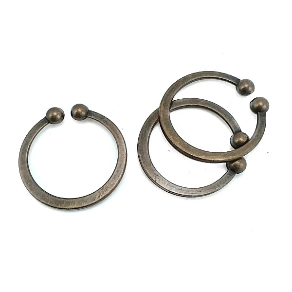 3 cm Halka Toka - Pirsing Toka - Ucu Toplu Halka Toka E 1189